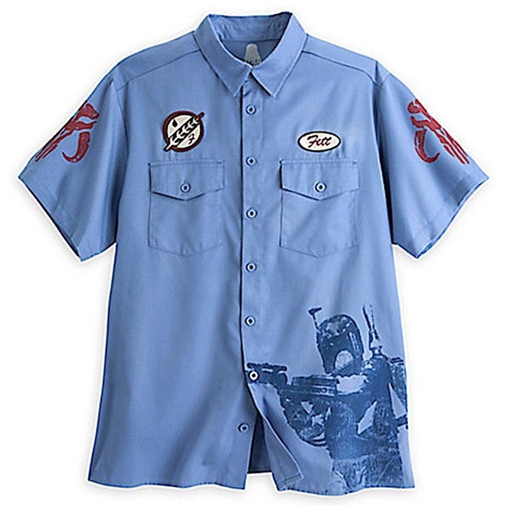 Star Wars Boba Fett Disney Button Up